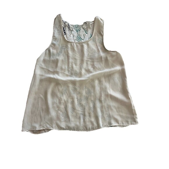 Francesco Bird Cage Tank Top Size M Cottage Core Whimsical Lace Style T1250 - Picture 3 of 7